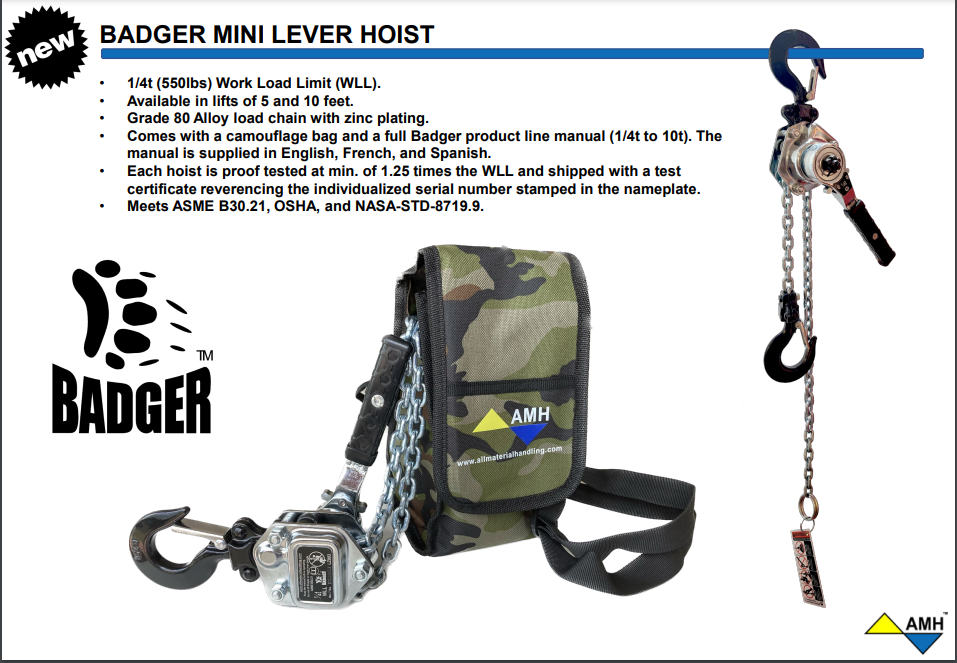 Badger MINI Lever Hoist