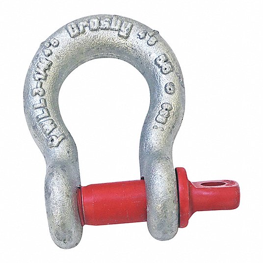 Crosby® G-209 Galvanized Screw Pin Anchor Shackle