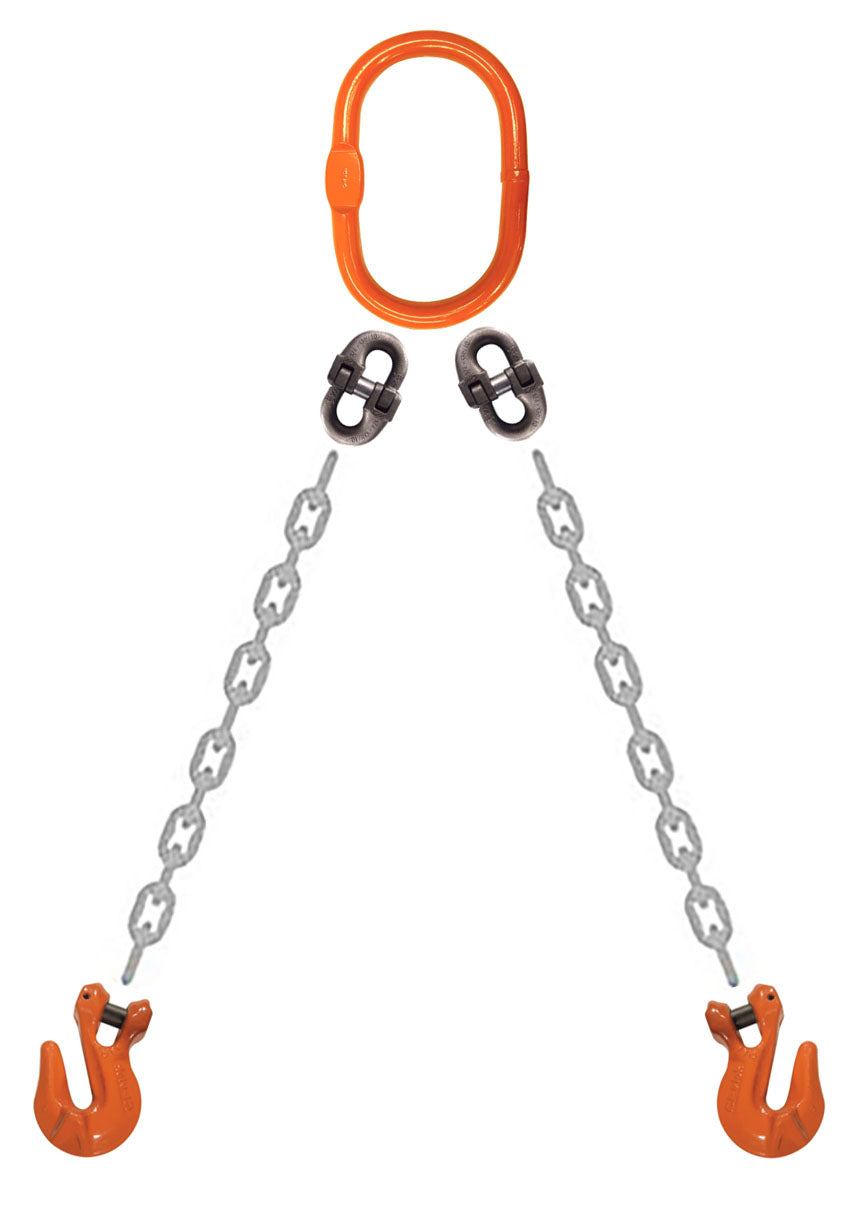 CM Grade 100 DOG 2 Leg Chain Sling - Clevlok Grab Hook — LiftSupply