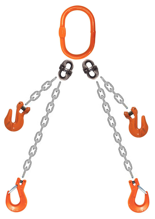 CM Grade 100 DOS 2 Leg Adjustable Type B Chain Sling - Clevlok Sling Hook