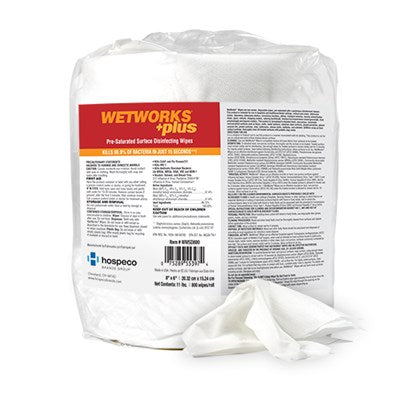 WetWorks® +Plus Pre-Saturated Disinfecting Wipes - Refill Kit