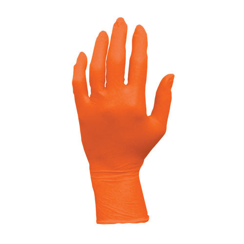 Proworks® Orange Nitrile Exam Powder Free Disposable Gloves, 5 mil