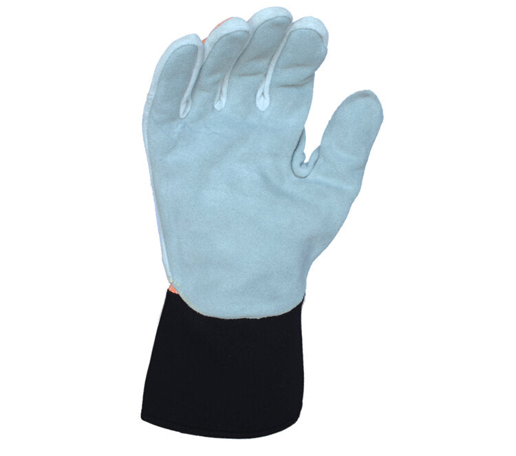 TASK GLOVES - Blade Task -  Gloves, Aramid sewn with Split Cowhide on palm and fingers, ANSI A4 - Quantity 12 Pair