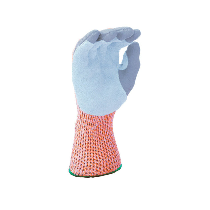 TASK GLOVES - Blade Task -  Gloves, Aramid sewn Split Cowhide on palm only, long knit wrist, ANSI A4 - Quantity 12 Pair