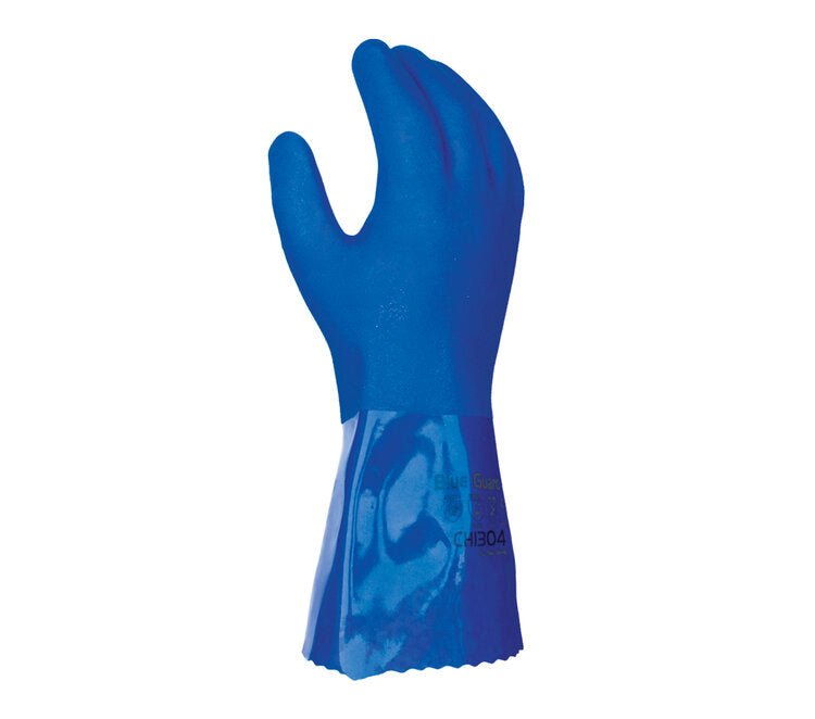 TASK GLOVES - (OTBG1005) Oil Task Gloves - Rough finish, 12" Triple Dipped PVC coating, cotton liner - Quantity 12 Pair