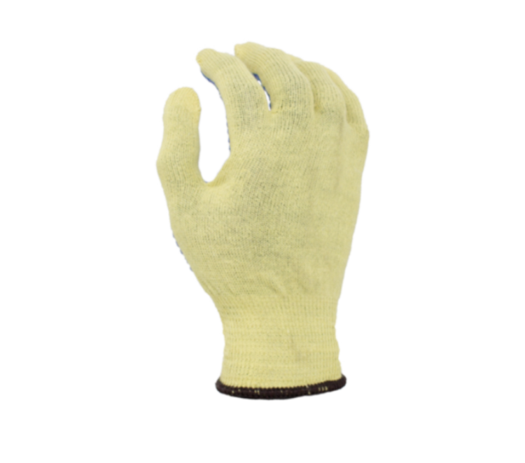 TASK GLOVES - 15 Gauge Gloves, Aramid shell, One-sided Blue PVC blocks, ANSI A2 - VEND PACK - Quantity 12 Pair