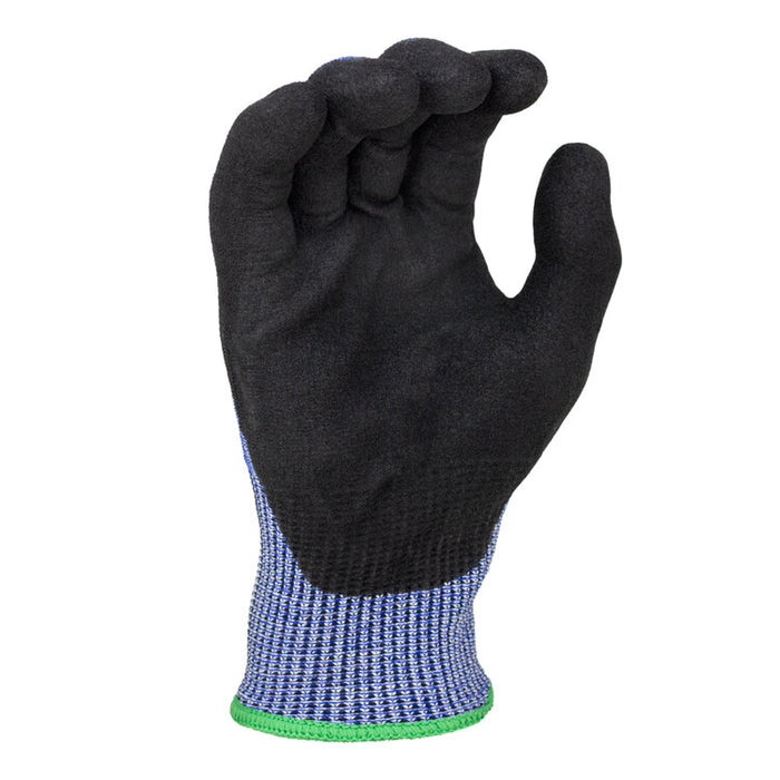TASK GLOVES - (BT2015NP) DexSlash - 13 Gauge Gloves, HDPE shell, Double dipped Nitrile with Black Sandy Nitrile Palm coated, ANSI A6 - Quantity 12 Pair