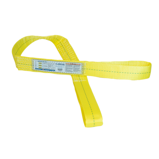 2x EE1-902 8ft Polyester Web Lifting Slings – Eye To Eye Lifting Tow Straps For Heavy Loads