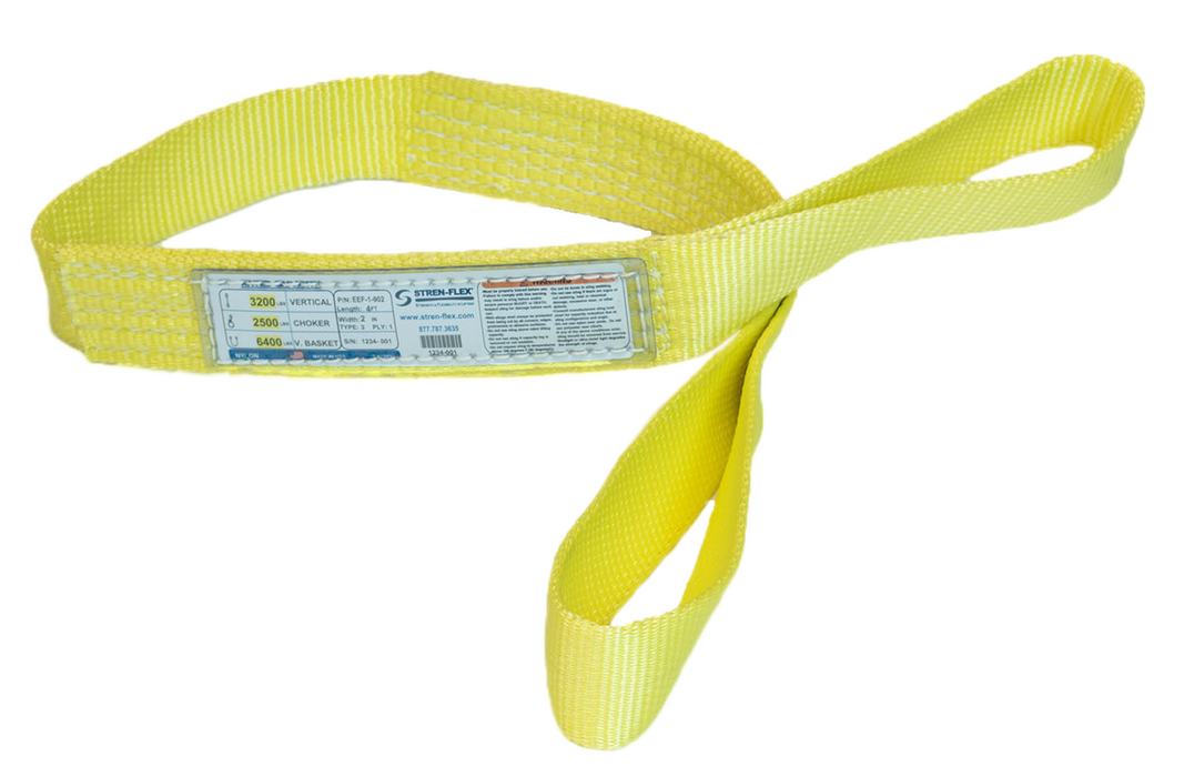 CarBole 2x 6FT Nylon Eye & Eye Web Lifting Slings – 3000lb WLL, 9000lb Breaking Strength