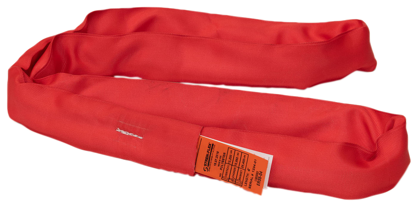 Stren-Flex Standard Polyester Round Sling - Red - Endless - 13,200 lbs - 12' ERS5-12
