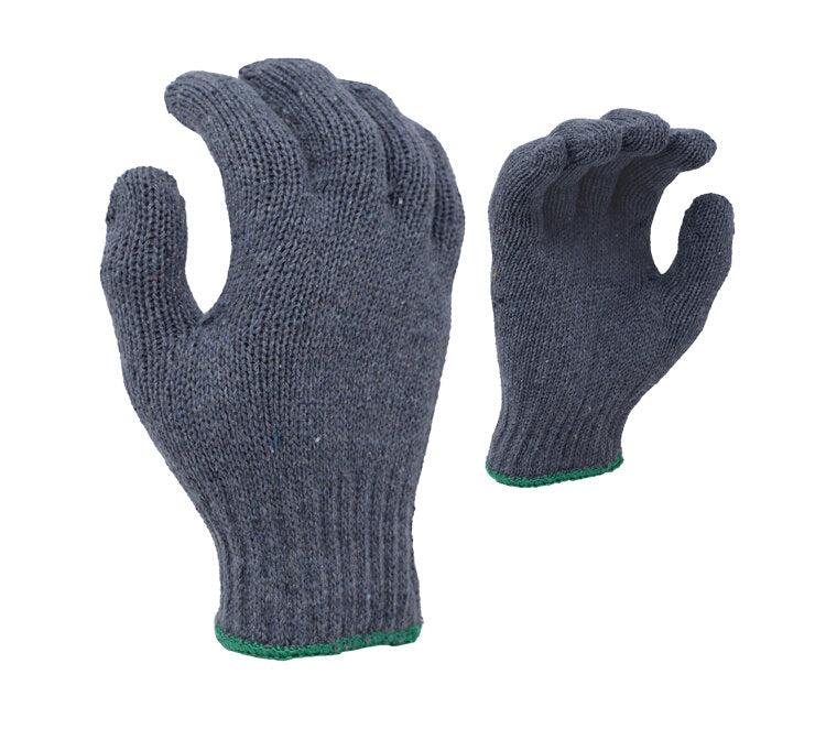 TASK GLOVES - (TSK1004) Medium Weight, Gray, Cotton/Polyester String Knit, 7 Gauge Gloves - Quantity 12 Pair