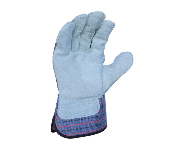 Select Shoulder Split Cow Gloves Blue/Gray Large 12 Pairs