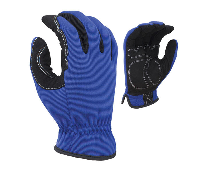 TASK GLOVES - Synthetic Leather Gloves, padded contoured palm, available in Black/Red/Navy - Quantity 12 Pair
