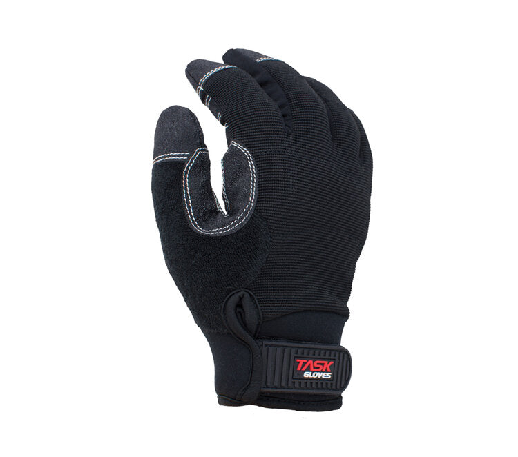 Red Spandex Padded Palm Mechanic's Gloves