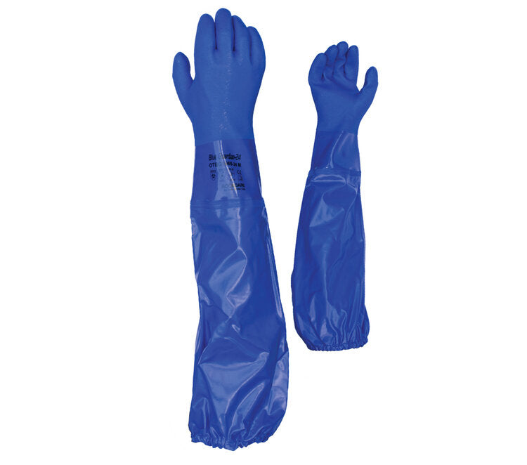 TASK GLOVES - Oil Task Gloves - Rough finish, 24" Triple Dipped PVC coating, cotton liner - Quantity 12 Pair