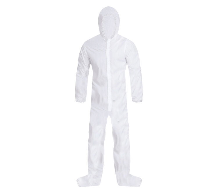 TASKFORCE® Microporous Coverall, Attached Hood & Boots with Elastic wrists & ankles, Zipper front closure with storm-fly - Quantity 25