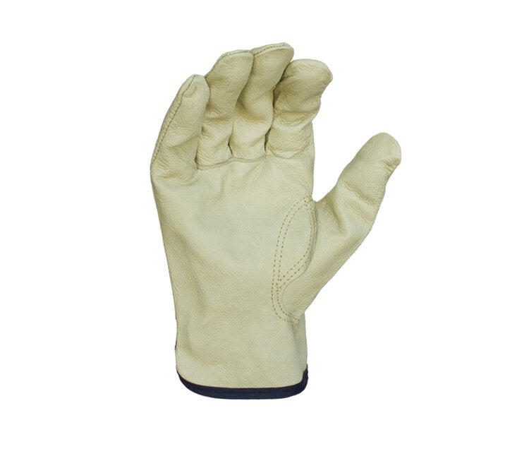 TASK GLOVES - Pig Grain Gloves, Leather Driver Gloves, Keystone Thumb - Quantity 12 Pair