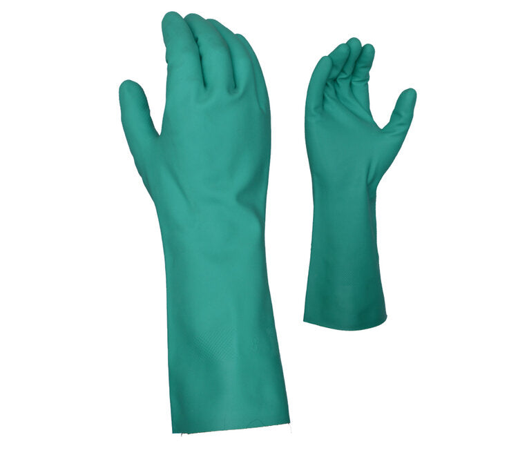 TASK GLOVES - (TSK6002) 11 mil Green Nitrile Gloves, 13" length, Unlined, Diamond shaped grip - Quantity 12 Pair