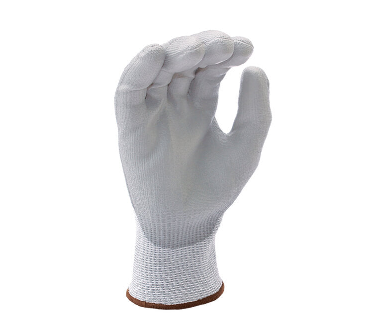 TASK GLOVES - Versus Plus® - 13 Gauge Gray Gloves, Turnbull® yarn, Gray Polyurethane Palm coated, ANSI A4 - Quantity 12 Pair