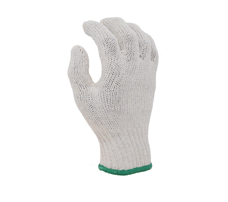TASK GLOVES - Heavy Weight, Natural White, 100% Cotton String Knit, 7 Gauge Gloves - Quantity 12 Pair