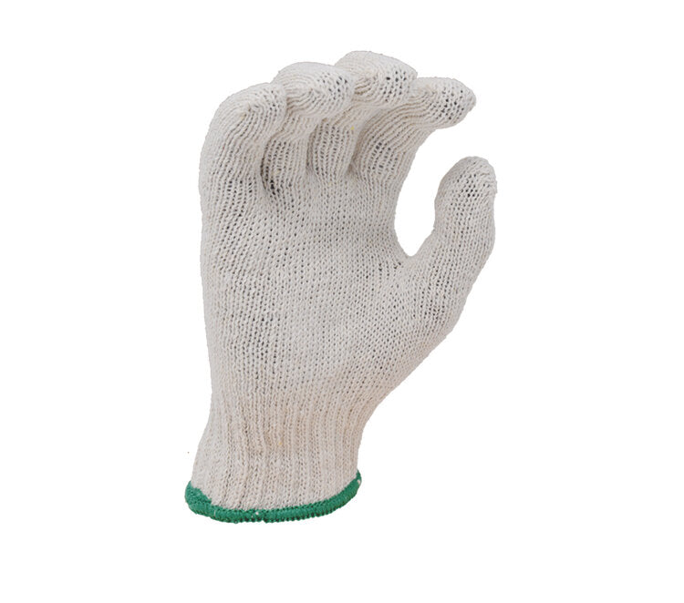 TASK GLOVES - Heavy Weight, Natural White, 100% Cotton String Knit, 7 Gauge Gloves - Quantity 12 Pair
